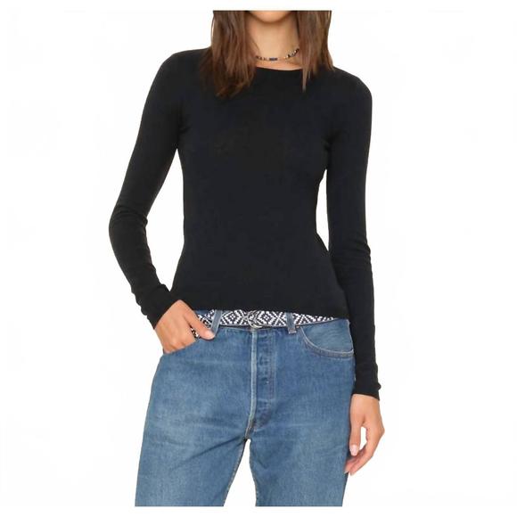 NEW XIRENA crewe long sleeve sweater in black - Picture 1 of 3